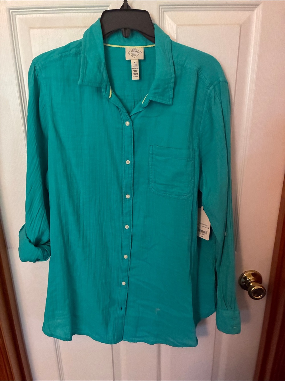 St. John's Bay Teal Button-Down Shirt